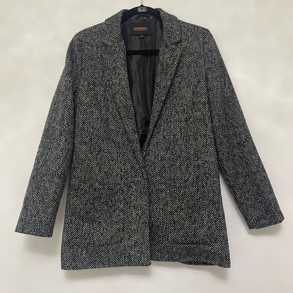 Black and white blazer